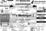 TT: Spielankündigung TuS Altenberge 1 – TTV Mettingen II