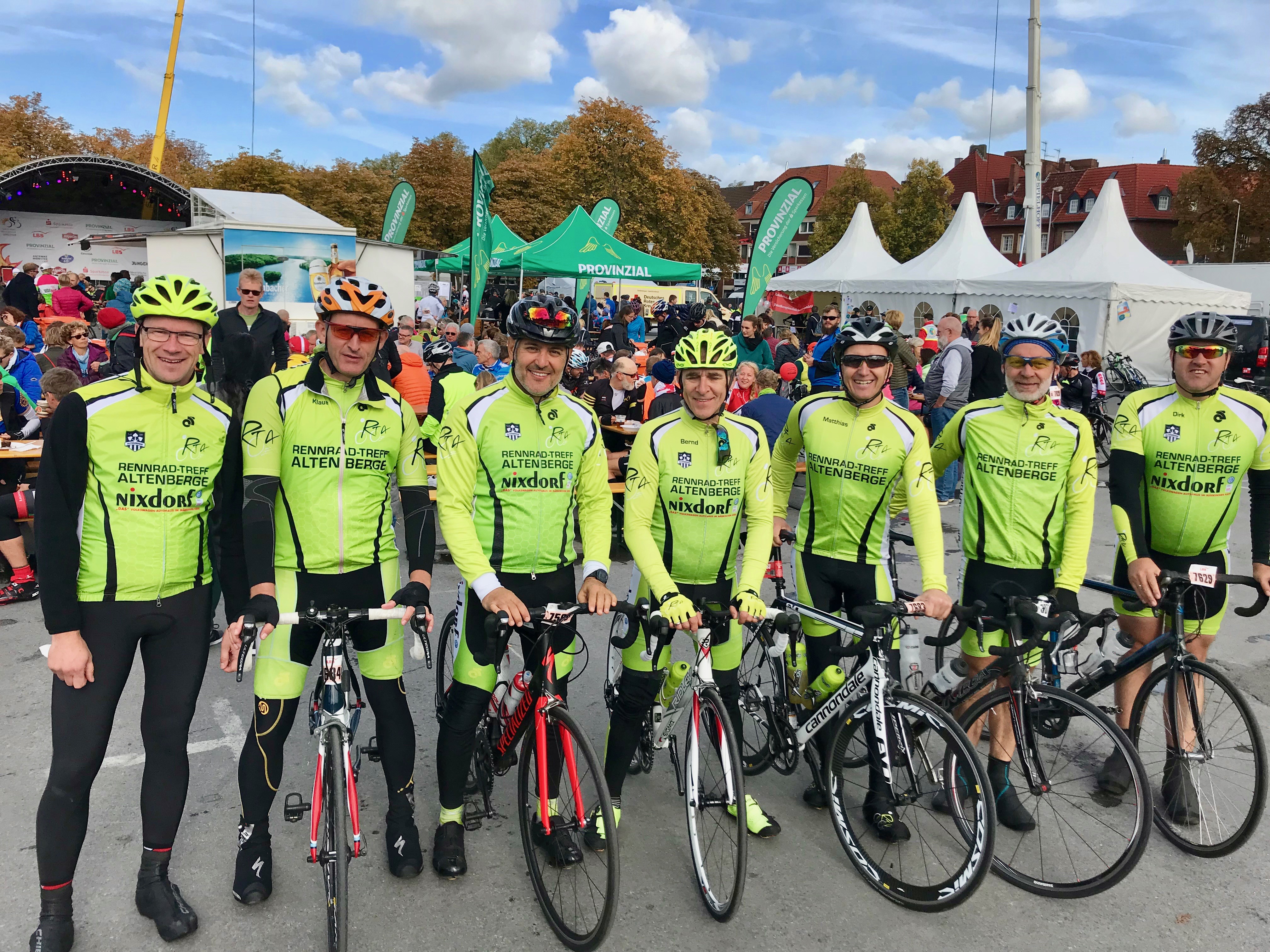 Münsterland Giro 2018 wurde von 14 Mitgliedern des Rennrad-Treffs erfolgreich absolviert