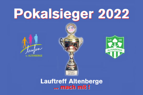 Pokalsieger 2022 !!! - Lauftreff des TuS Altenberge 09 gewinnt die 2. Hohenholter Lauftreffchallange