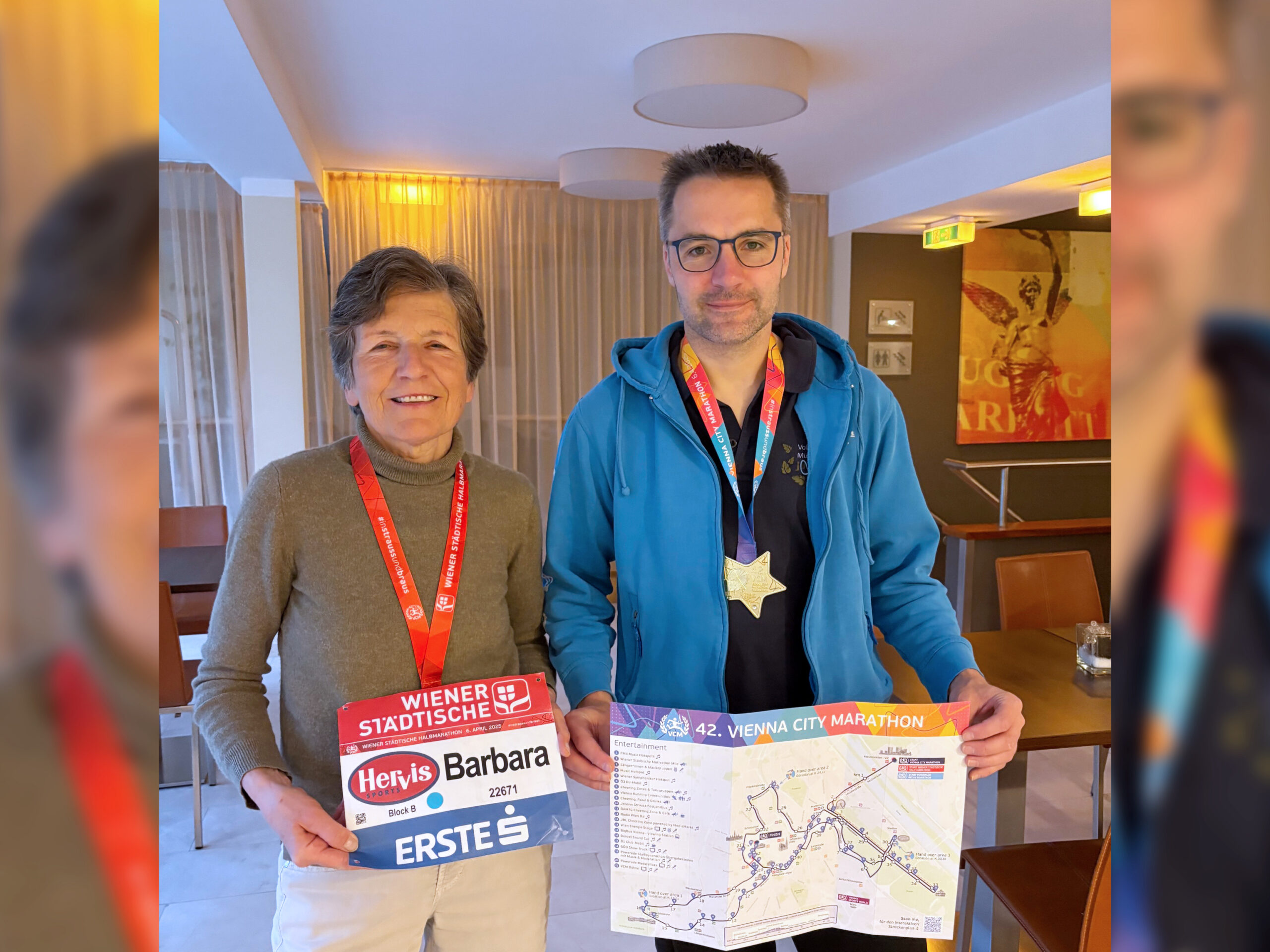 Christopher und Barbara beim Wienmarathon/-halbmarathon