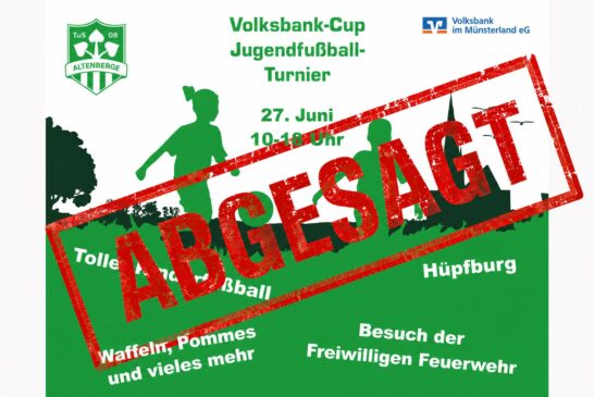 Viel zu hohe Temperaturen - Volksbank Cup abgesagt!