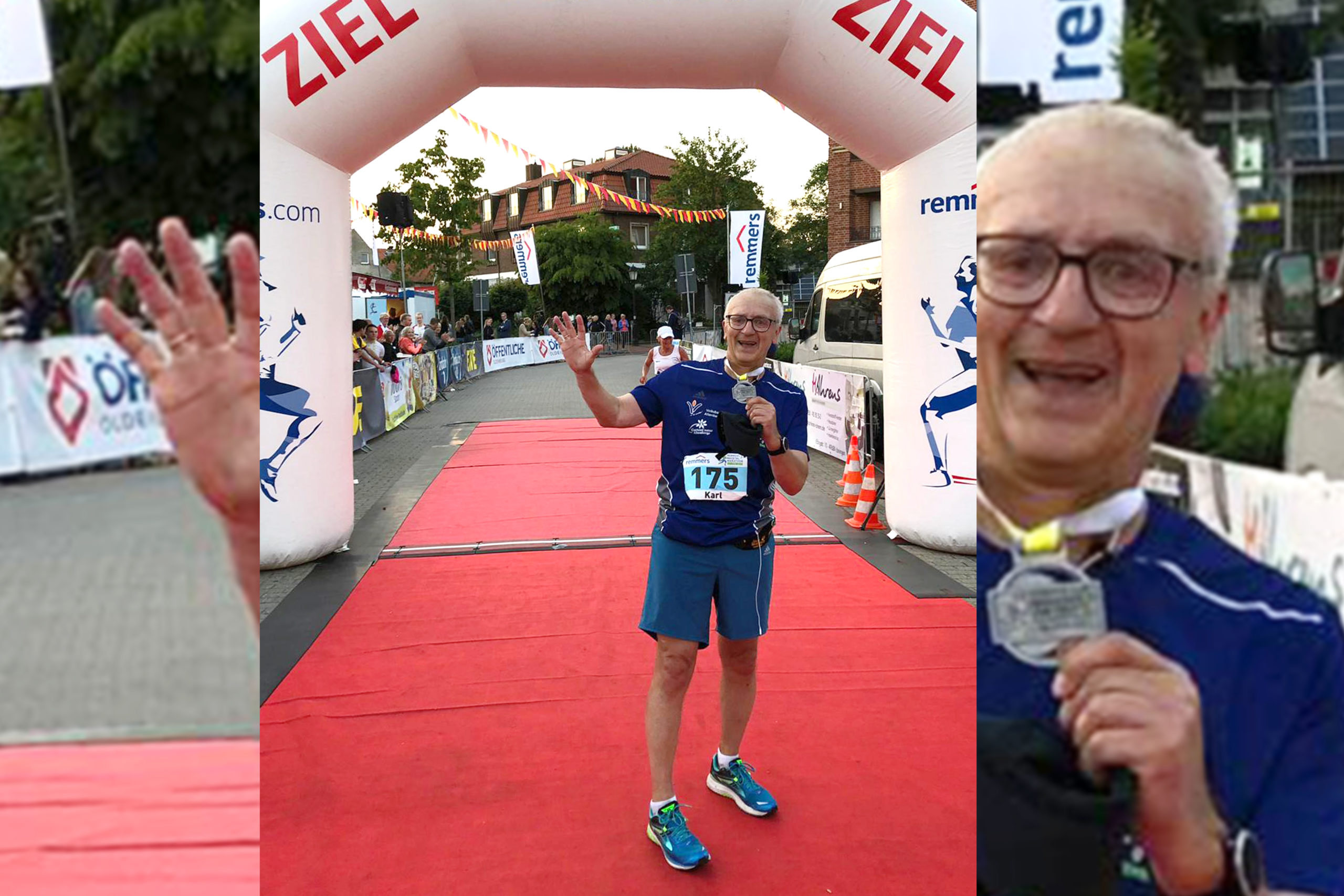 Karl Reinke läuft in Löningen seinen 50 Marathon